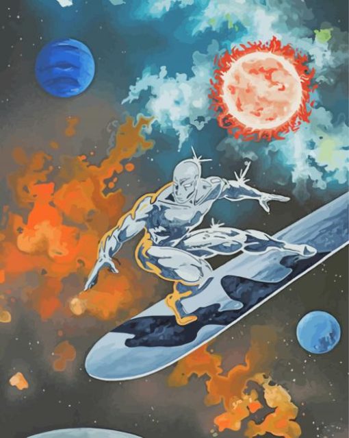 Cool Silver Surfer Diamond Paintings