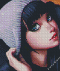 Cute Big Eyed Girl Diamond Paintings