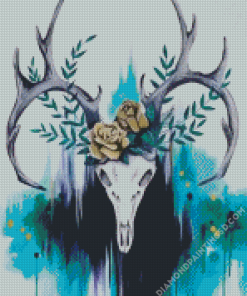 Deer Skull Illustration Diamond Paintings