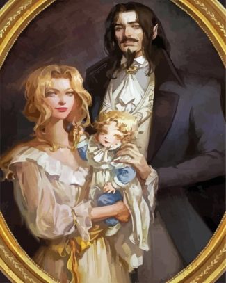 Dracula Lisa And Baby Alucard Diamond Paintings