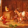Goats And Chickens Diamond Paintings