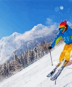 Mountain Skiing Diamond Paintings