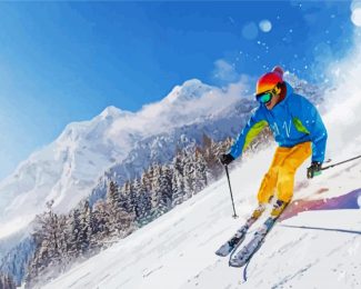 Mountain Skiing Diamond Paintings