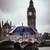Old London Couple With Umbrella Diamond Paintings