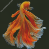 Orange Elegant Fish Diamond Paintings