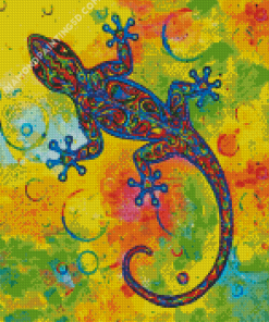 Psychedelic Lizard Art Diamond Paintings