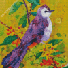 Purple Bird Collage Diamond Paintings