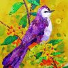 Purple Bird Collage Diamond Paintings