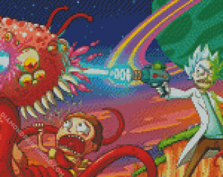 Rick And Morty Battle Diamond Paintings