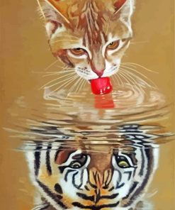 Tiger Water Reflection Diamond Paintings