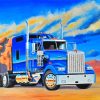 Blue Kenworth Truck Art Diamond Paintings