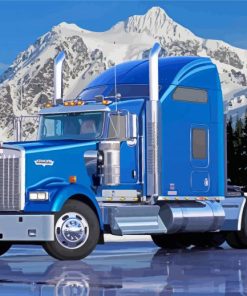 Blue Kenworth Truck Diamond Paintings
