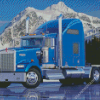 Blue Kenworth Truck Diamond Paintings
