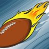 Cartoon Football On Fire Diamond Paintings