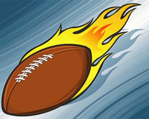 Cartoon Football On Fire Diamond Paintings