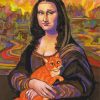 Cat Mona Lisa Art Diamond Paintings