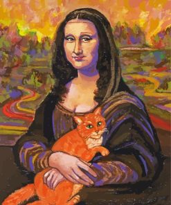 Cat Mona Lisa Art Diamond Paintings