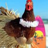 Chicken On The Beach Diamond Paintings