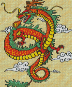 Chinese Dragon Illustration Diamond Paintings