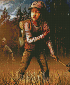 Clementine Video Game Character Diamond Paintings