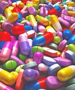 Colorful Drugs Pills Diamond Paintings
