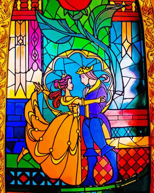 Disney Stitch Stained Glass Paint by Numbers