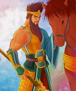Guan Yu And Horse Diamond Paintings