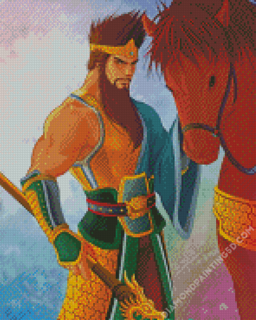 Guan Yu And Horse Diamond Paintings