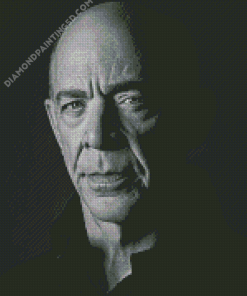 Jk Simmons in Black And White Diamond Paintings