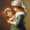Julie Le Brun Looking in a Mirror Elisabeth Vigee Diamond Paintings