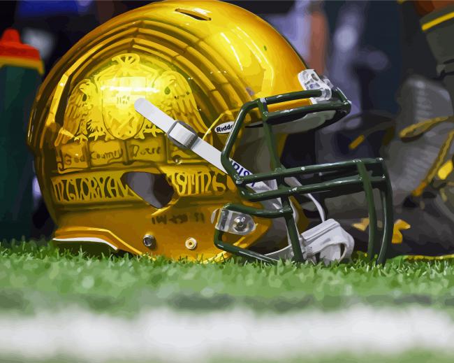 Notre Dame Football - Shamrock Series Helmets paint process by