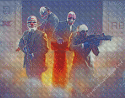 Payday 2 Video Game Diamond Paintings