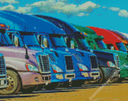 Semi Trucks Diamond Paintings