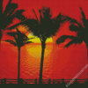 Sunset Palm Tree Diamond Paintings