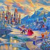 Thomas Kinkade Beauty And The Beast Winter Diamond Paintings
