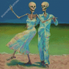 Two Skeletons Dancing Art Diamond Paintings