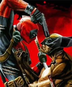 Wolverine Vs Deadpool Heroes Diamond Paintings