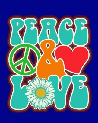 Aesthetic Peace Love Hippie Diamond Paintings