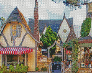 Aesthetic Armel California Cottages Diamond Paintings