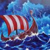 Aesthetic Viking Vessel Art Diamond Paintings