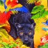 Black Jaguar Jungle Diamond Paintings