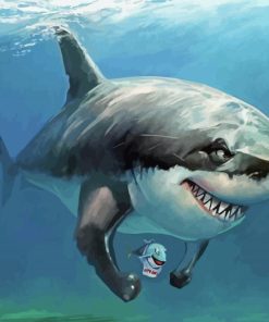 Cool Great White Shark Fish Diamond Paintings