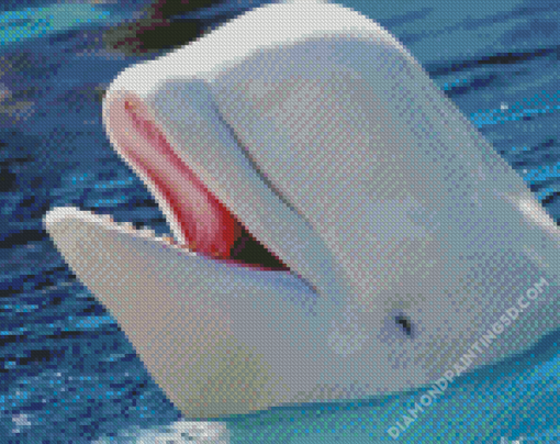 Cute Beluga Whale Animal Diamond Paintings