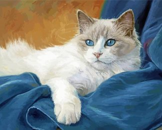 Cute Ragdoll Cat Diamond Paintings