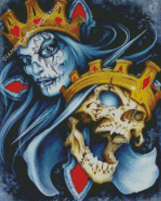 Skull King And Queen Diamond Paintings