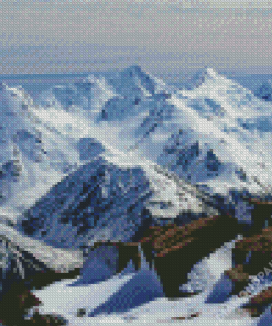 Snowy Southern Alps Diamond Paintings