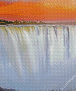 Victoria Falls At Sunset Zimbabwe Diamond Paintings