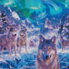 Winter Wolf Pack Diamond Paintings