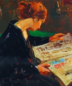 A Girl Reading Vincenzo Art Diamond Paintings