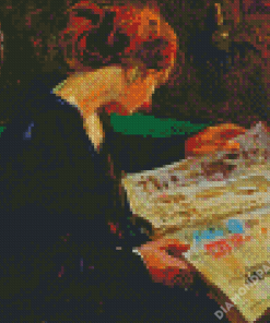 A Girl Reading Vincenzo Art Diamond Paintings